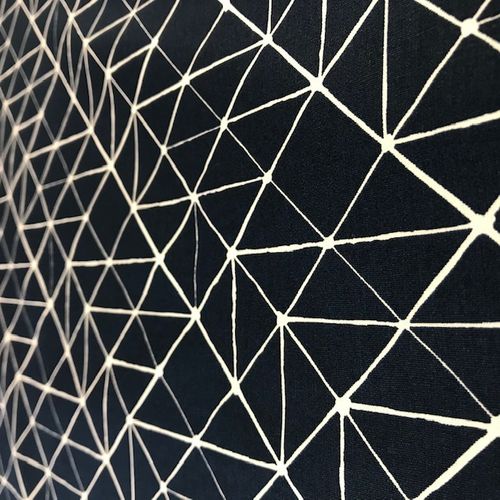 Baumwolle Webware geometrisches Muster Blau