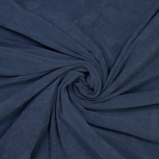 Frottee-Jersey Baumwolle kurzfloor uni dunkelblau marine 800