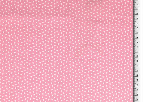 Baumwolle Webware Herzen rosa