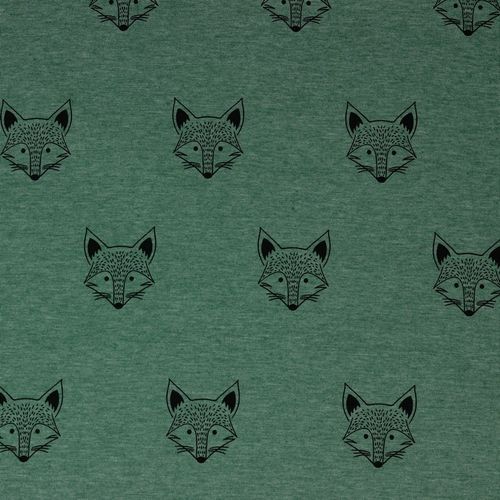 Baumwoll-Jersey Fox Green Melange