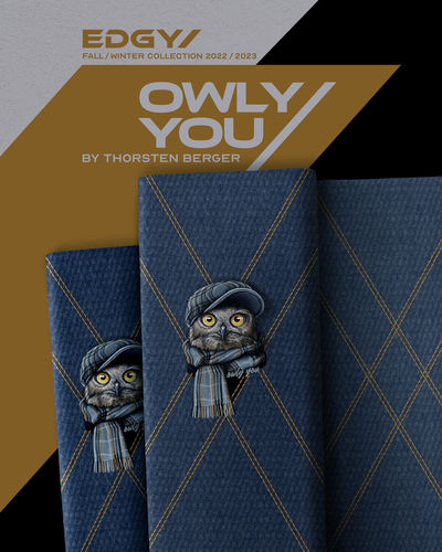 French Terry Panel Owly You by Thorsten Berger