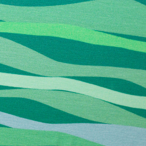 Baumwoll-Jersey Ben Wasserlinien grün 745