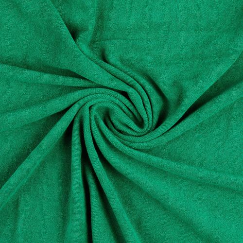 Frottee-Jersey Baumwolle kurzfloor grün 5034